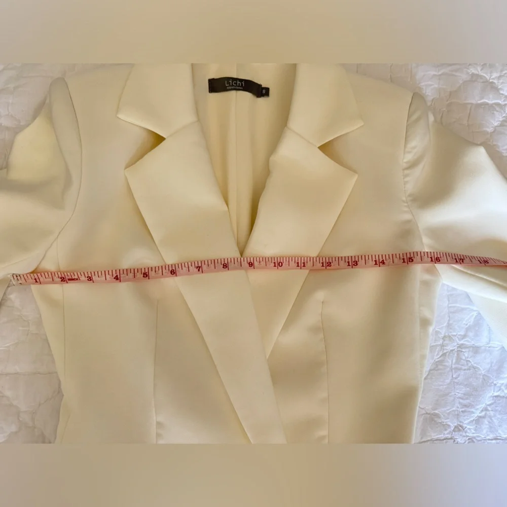 LICHI Belted Cream Mini Dress in Small - Picture 16 of 16
